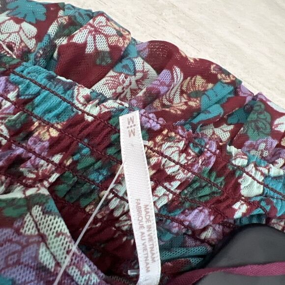 Free People OB1650905 Women's Sz Medium Multi Floral Up For Anything Top - Picture 9 of 9